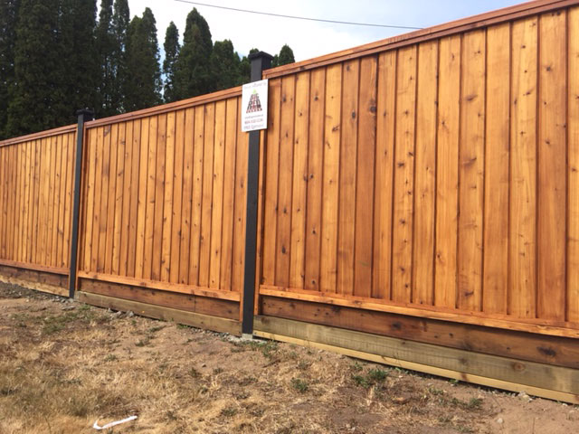 big red cedar fence panel construction